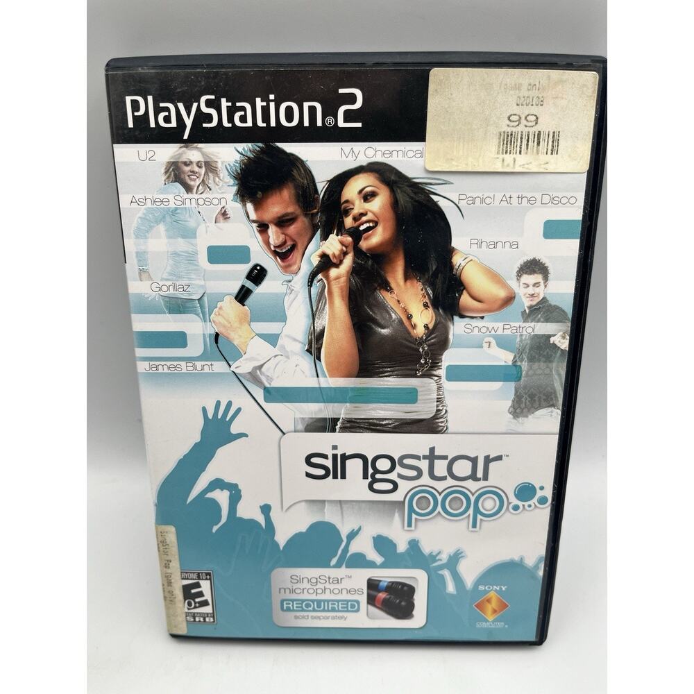 SingStar: Pop (PS2 PlayStation 2, 2007) Complete Tested